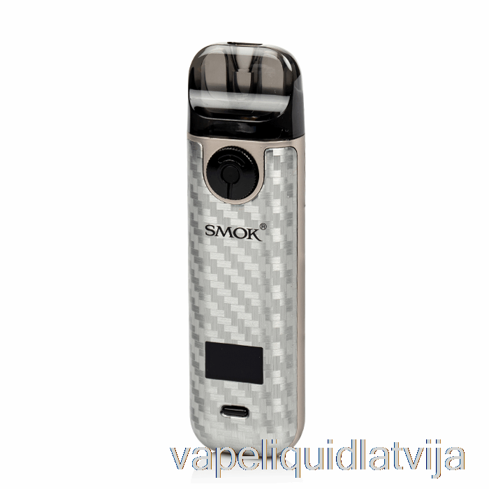 Smok Novo 4 25w Pod Komplekts Sudraba Oglekļa šķiedras Vape šķidrums